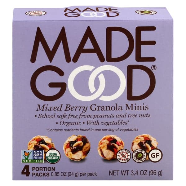 Made Good Granola Minis Mixed Berry With Vegetables Gluten Free