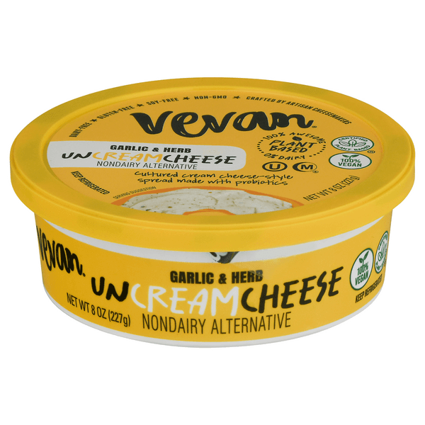 Vevan Uncreamcheese Non Dairy Alternative Garlic & Herb