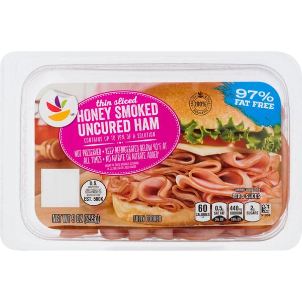 Stop & Shop Honey Smoked Uncured Ham Thin Sliced