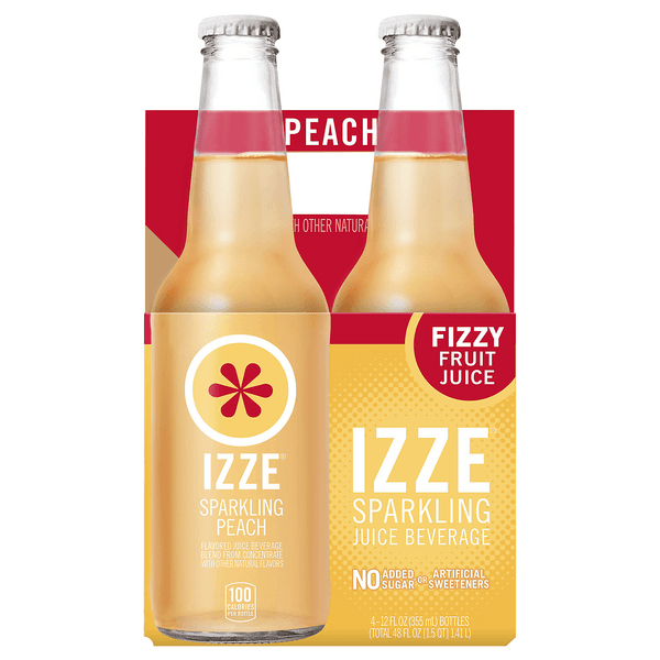 Izze Sparkling Peach Juice Beverage All Natural