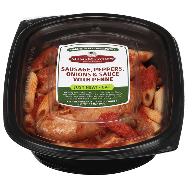 Mama Mancini'S Sausage Pepper Onions & Sauce With Penne