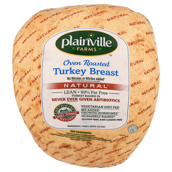 Plainville Farms Deli Turkey Breast Oven Roasted Natural (Regular Sliced