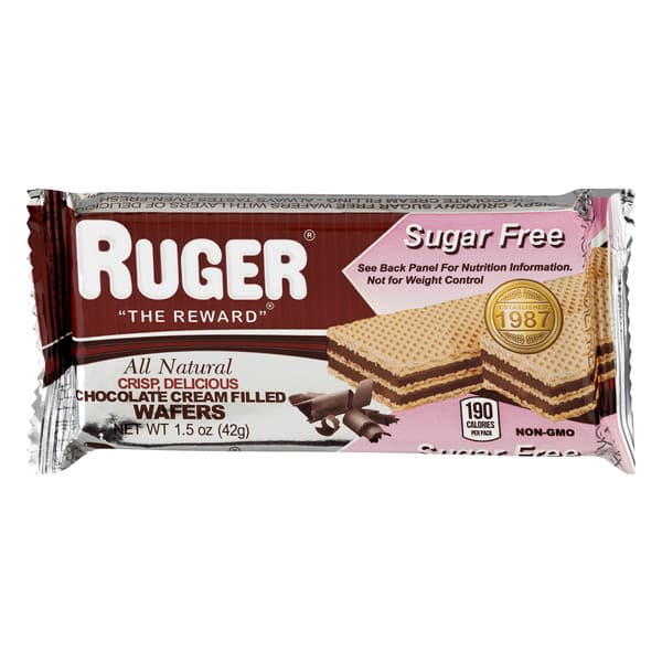 Ruger Wafers Chocolate Cream Filled Sugar Free