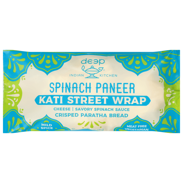 Deep Indian Kitchen Spinach Paneer Kati Street Wrap