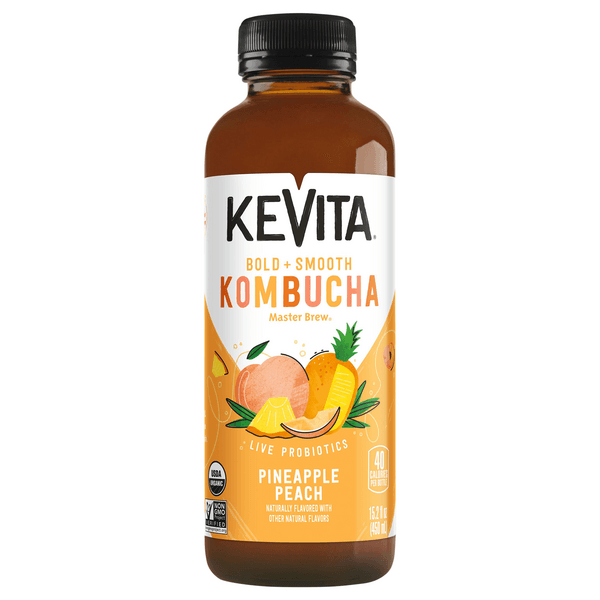 Kevita Master Brew Kombucha Pineapple Peach