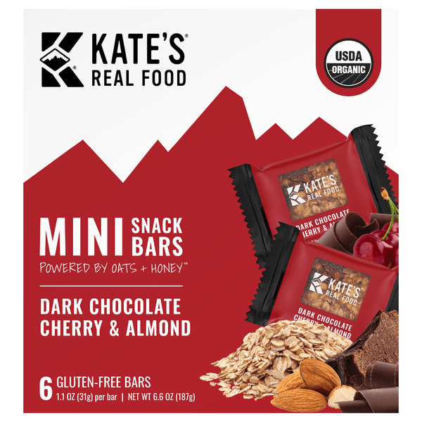 Kate'S Real Food Bars Mini Snack Bar Dark Chocolate Cherry/Almond