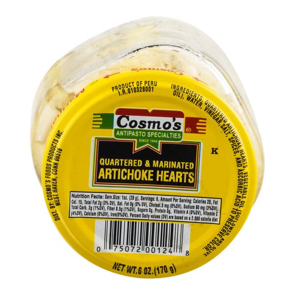 Cosmo'S Quartered & Marinated Artichoke Hearts