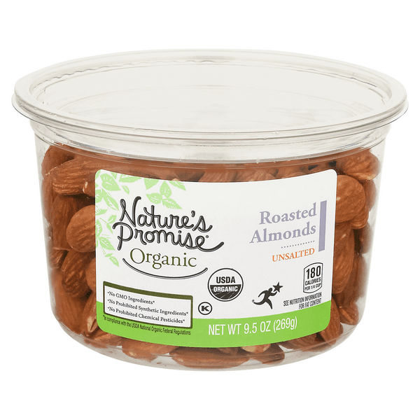 Nature'S Promise Organic Roasted Almonds Unsalted