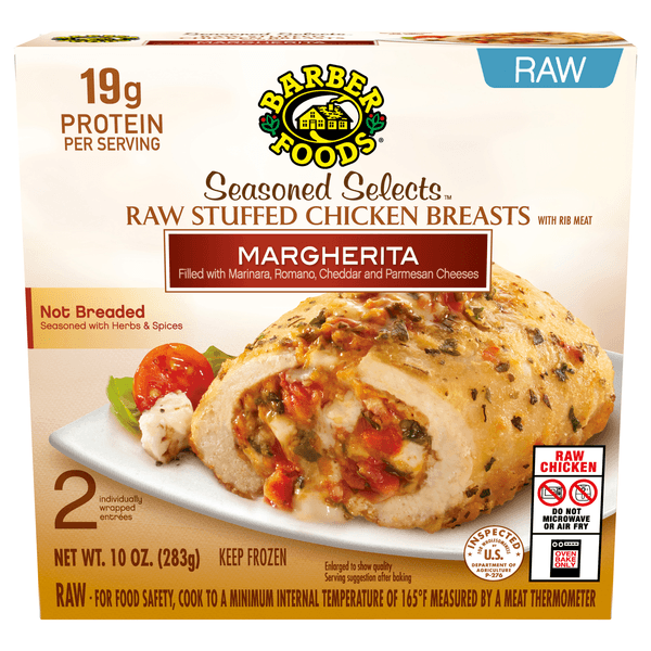 Barber Foods Raw Margherita Stuffed Chicken Breasts