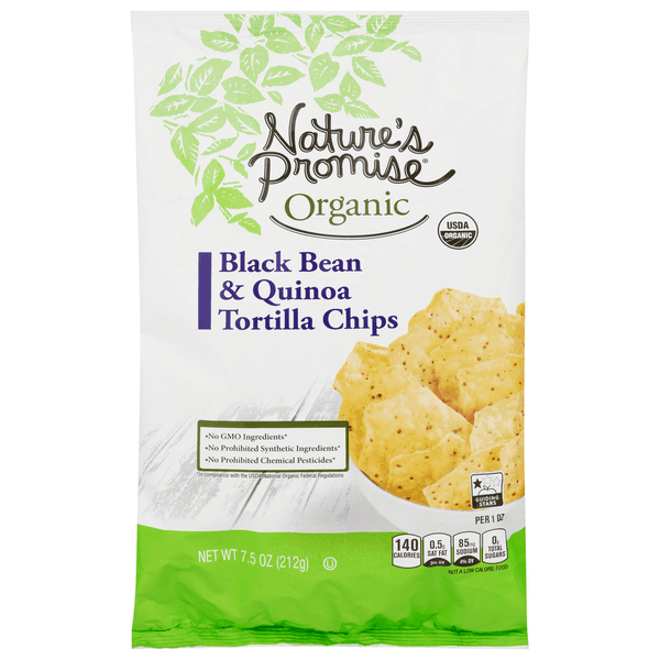 Nature'S Promise Organic Tortilla Chips Black Bean & Quinoa