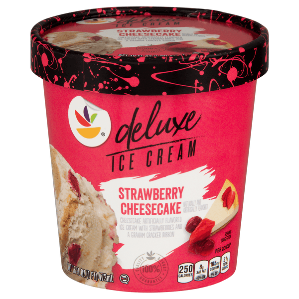 Stop & Shop Deluxe Strawberry Cheesecake Ice Cream
