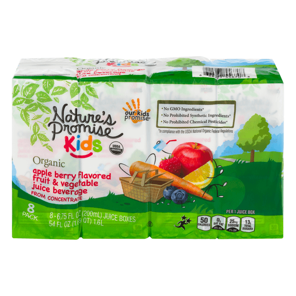 Nature'S Promise Kids Organic Apple Berry Fruit & Vegetable Juice