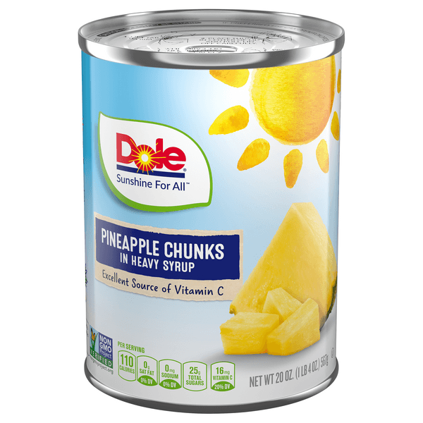 Dole Pineapple Chunks In Heavy Syrup