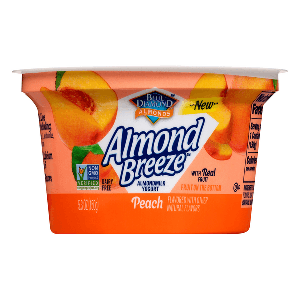 Almond Breeze Almond Milk Fruit On The Bottom Yogurt Peach