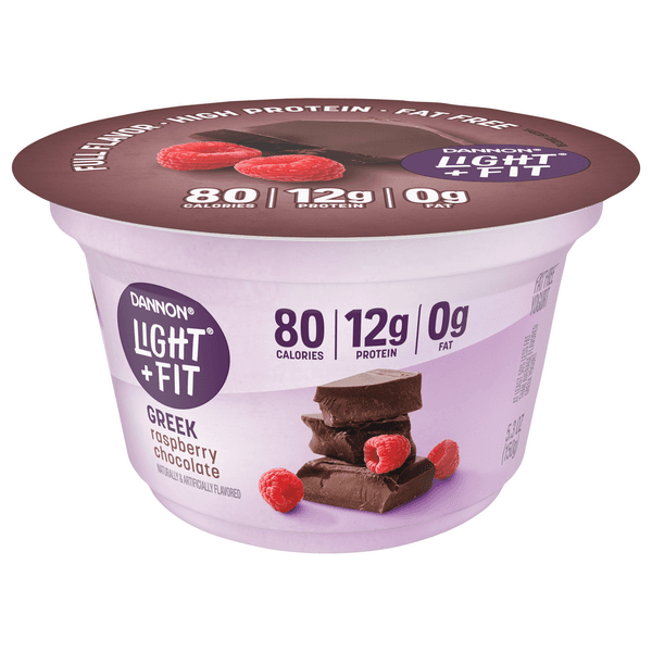 Dannon Light + Fit Fat Free Raspberry Chocolate Greek Yogurt
