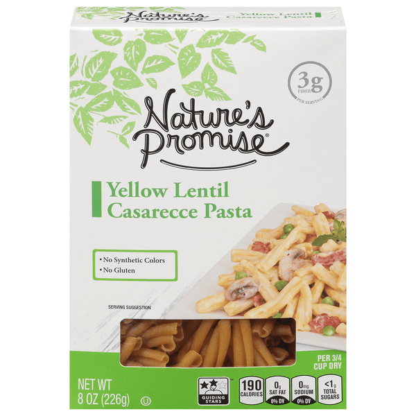 Nature'S Promise Yellow Lentil Casarecce Pasta Gluten Free