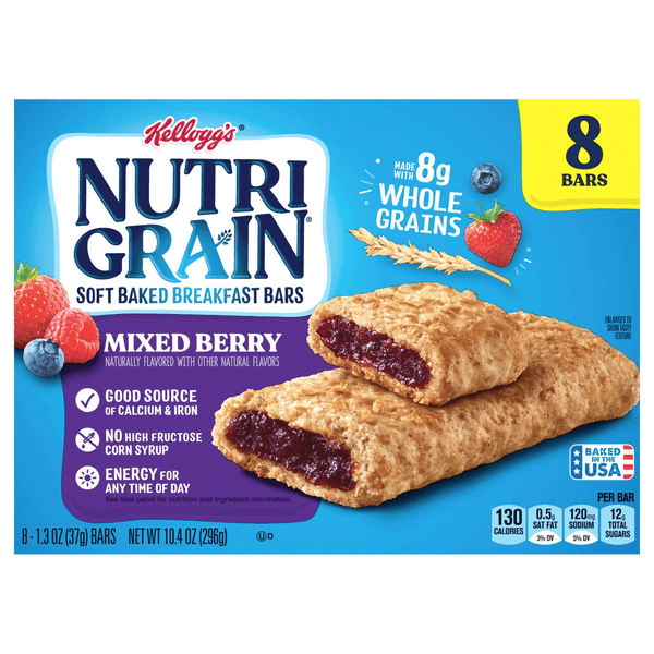Nutri-grain Soft Baked Mixed Berry Whole Grains Breakfast Bars