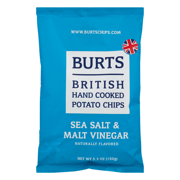 Burts British Hand Cooked Potato Chips Sea Salt & Malt Vinegar