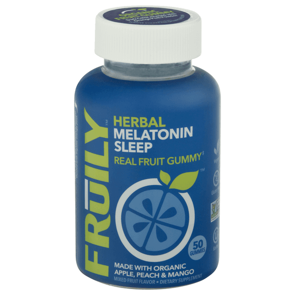 Fruily Herbal Melatonin Sleep Gummies Apple Peach & Mango