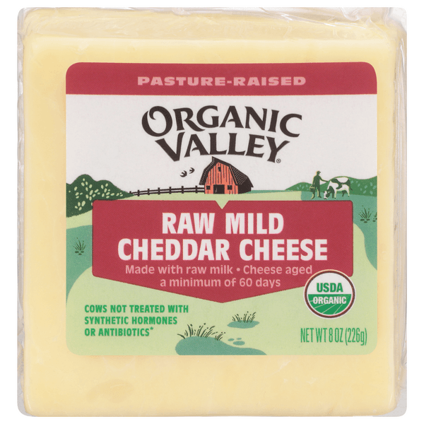 Organic Valley Aged Raw Mild Cheddar Cheese Block