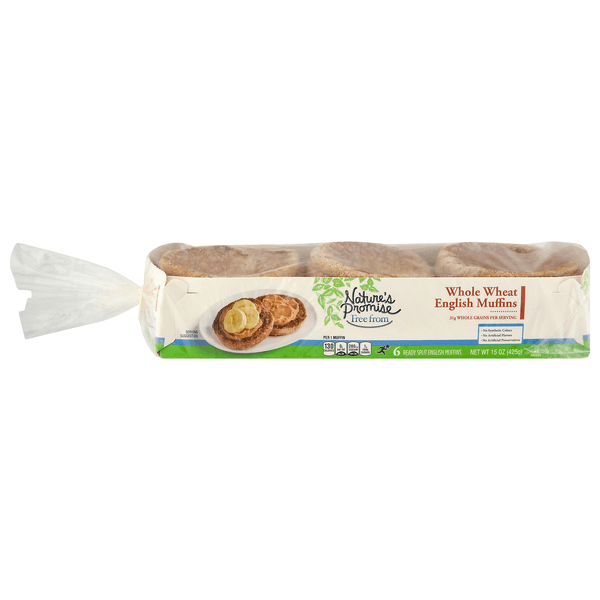Nature'S Promise Whole Wheat Ready Split English Muffins
