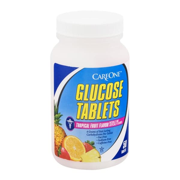 Careone Glucose Tablets Tropical Fruit Flavor