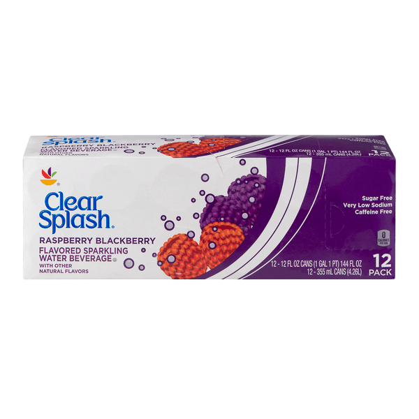 Giant Clear Splash Sparkling Water Beverage Rasp Blackberry