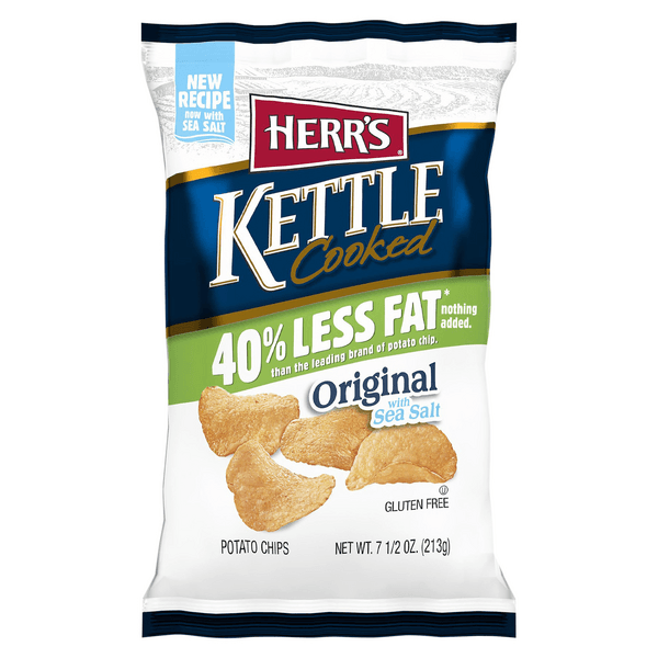 Herrs Potato Chips Kettle Cooked Reduced Fat