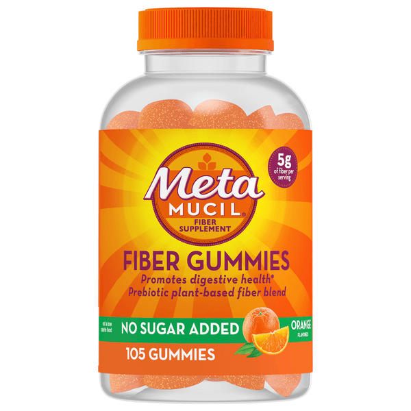 Metamucil Fiber Gummies Orange No Sugar Added