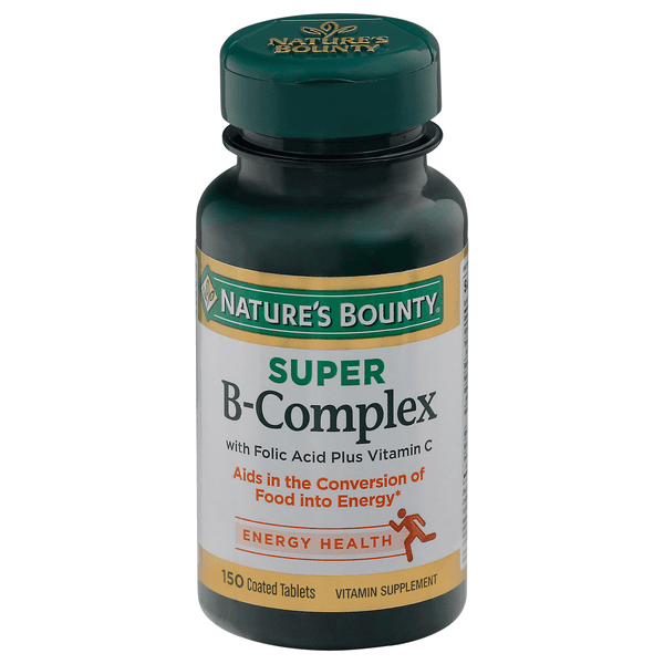 Nature'S Bounty Vitamin B-Complex Super W/Folic Acid + Vitamin