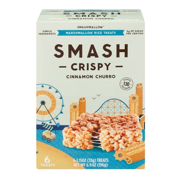 Smashmallow Crispy Marshmallow Rice Treats Cinnamon Churro