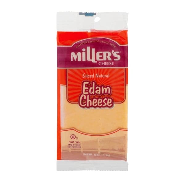 Miller'S Edam Cheese Kosher Sliced Natural