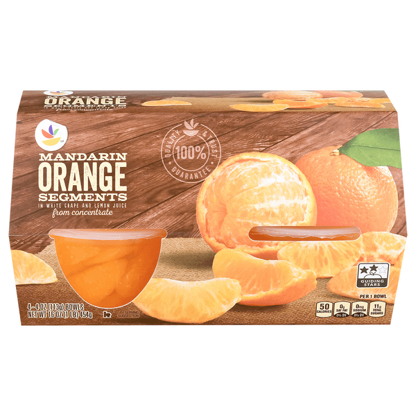 Stop & Shop Fruit Cups Mandarin Orange Segments In 100% Juice