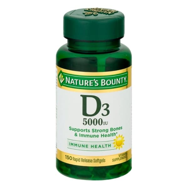 Nature'S Bounty Vitamin D3 5000 Iu Softgels
