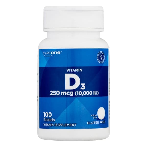 Careone Vitamin D3 250 Mcg Tablets Gluten Free