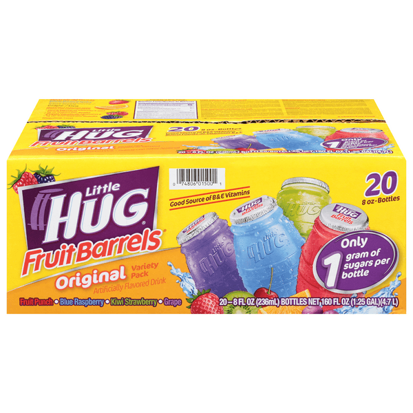 Little Hug Fruit Barrels Bottled Fruit Drink 75% Less Sugar Original