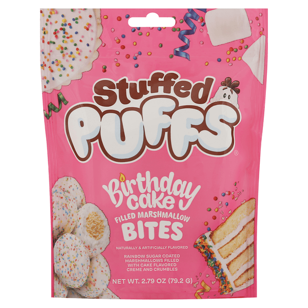 Stuffed Puffs Bites Filled Marshmallows Birthday Cake