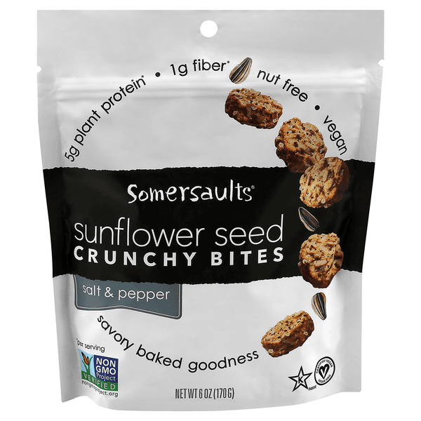 Somersaults Sunflower Seed Crunchy Bites Salt & Pepper Vegan