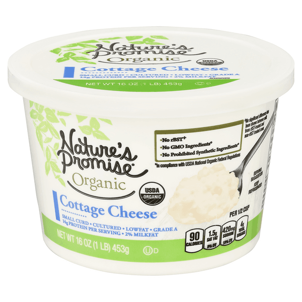 Nature'S Promise Organic Cottage Cheese 2% Milkfat Small Curd