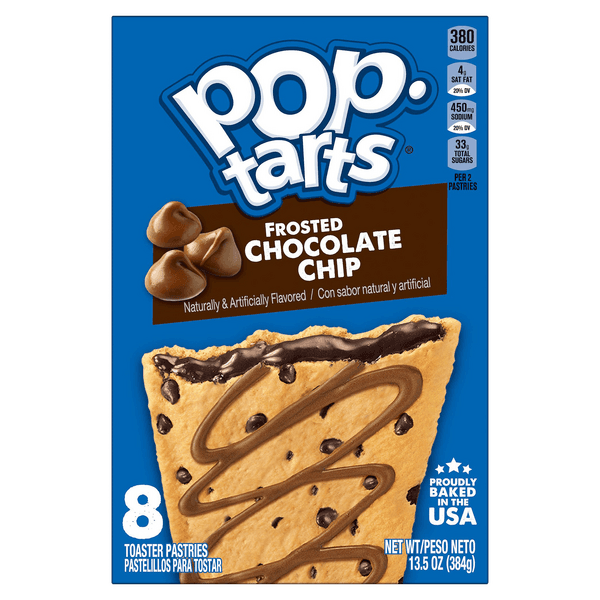 Pop-Tarts Toaster Pastries Breakfast Foods Chocolate Chip Drizzle