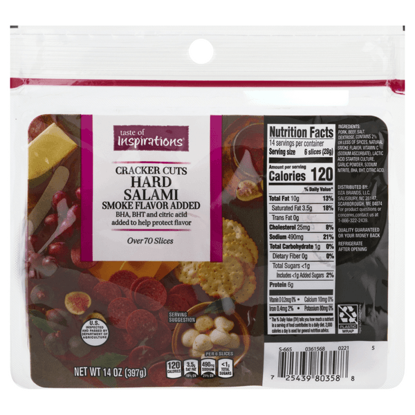 Taste Of Inspirations Cracker Cuts Hard Salami
