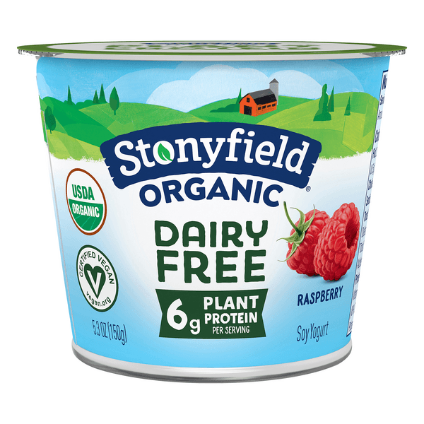 Stonyfield Organic Soy Yogurt Raspberry Dairy Free