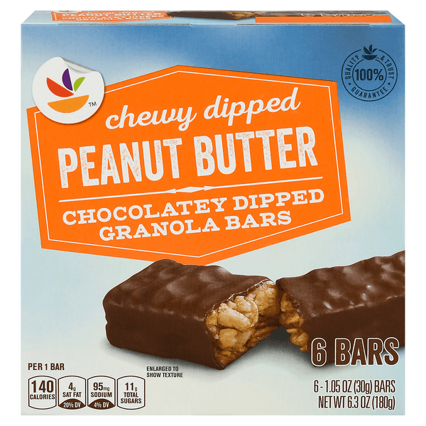 Stop & Shop Chewy Dipped Granola Bars Peanut Butter