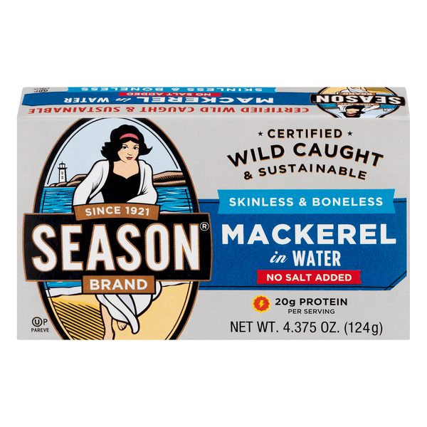 Season Mackerel Boneless Skinless In Water No Salt Added