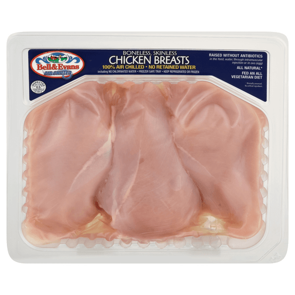 Bell & Evans Air Chilled Natural Boneless Skinless Chicken Breasts Fresh
