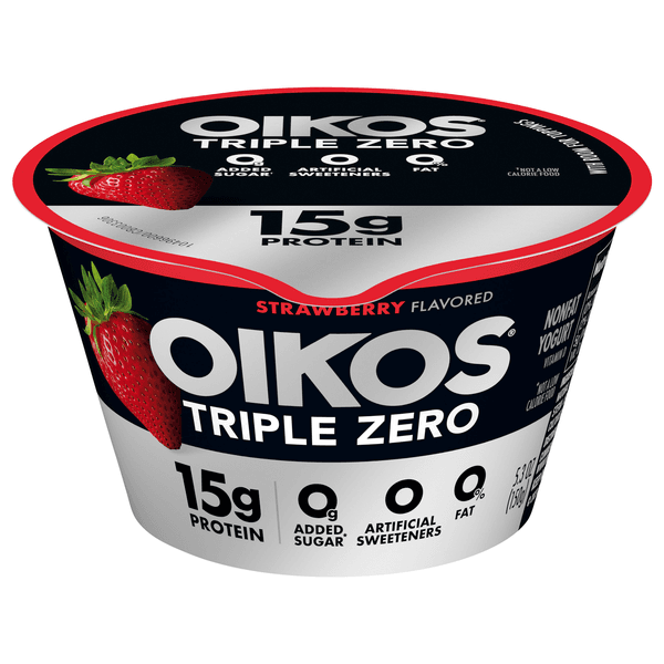 Dannon Oikos Triple Zero Strawberry Blended Greek Yogurt