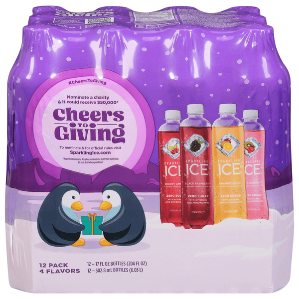 Sparkling Ice Variety Pack-Black Raspberry/Orange Mango/Kiwi Strawberry/Cherry Limeade