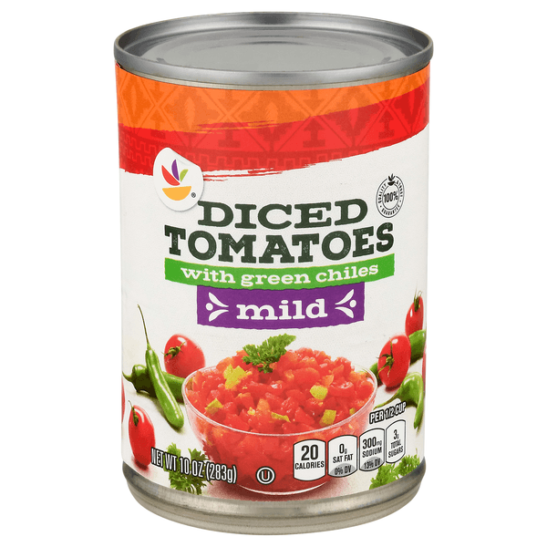 Stop & Shop Tomatoes Diced With Mild Green Chiles