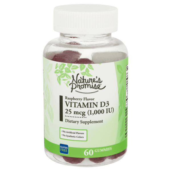 Nature'S Promise Vitamin D3 25 Mcg (1000 Iu) Gummies Raspberry