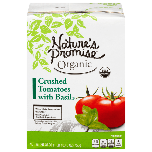 Nature'S Promise Organic Tomatoes Crushed With Basil
